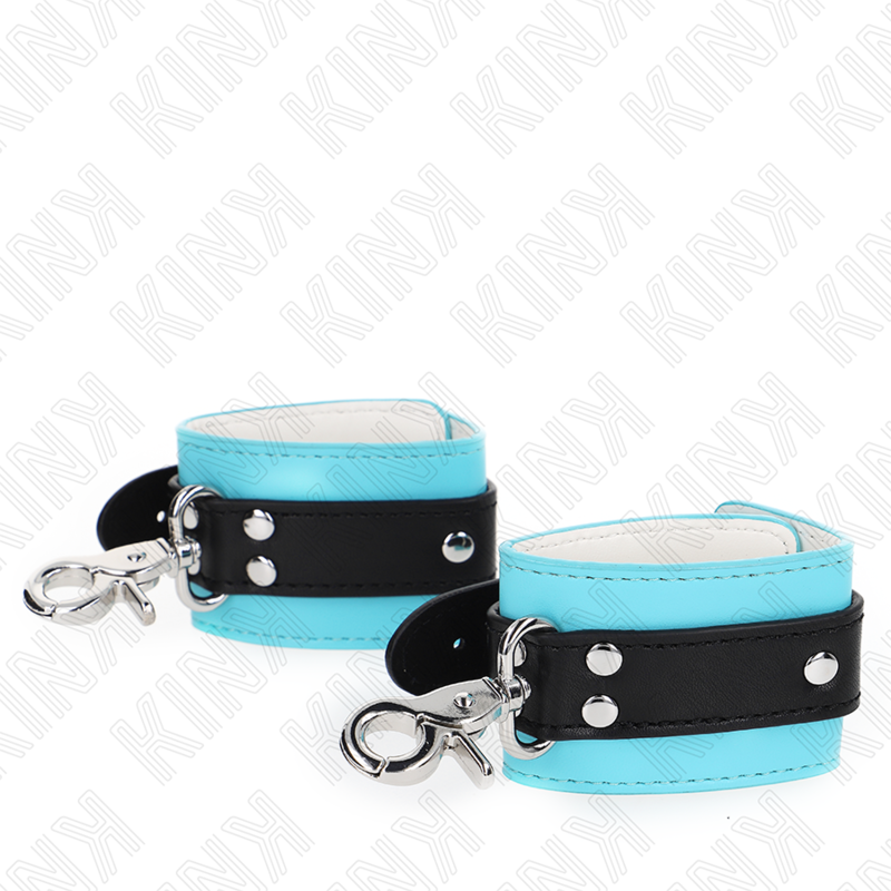 KINK - APPUI-POIGNETS VERROUILLABLES PREMIUM NOIR / BLEU RÉGLABLE 21-28 CM