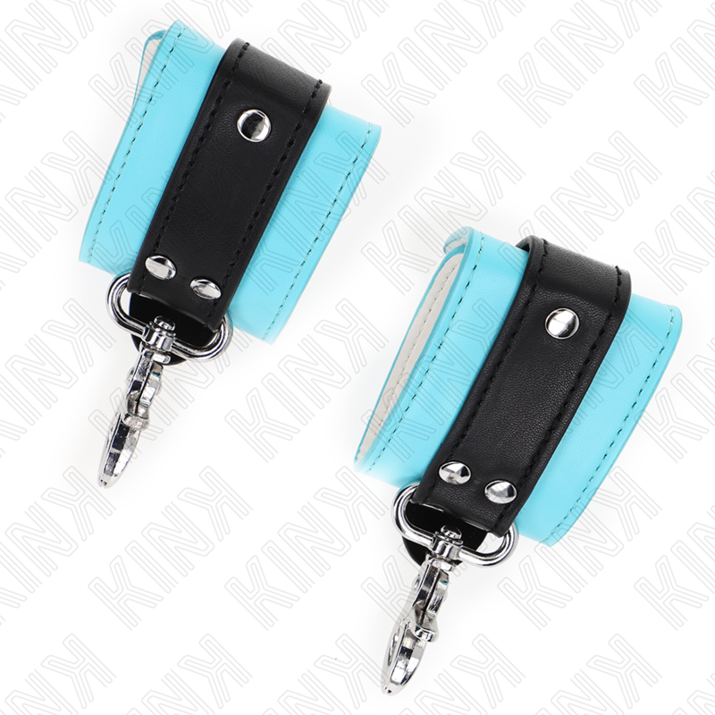 KINK - APPUI-POIGNETS VERROUILLABLES PREMIUM NOIR / BLEU RÉGLABLE 21-28 CM