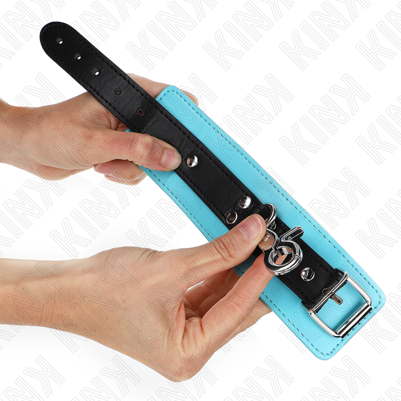 KINK - APPUI-POIGNETS VERROUILLABLES PREMIUM NOIR / BLEU RÉGLABLE 21-28 CM