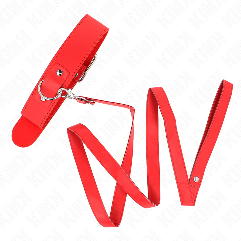 KINK - COLLIER AVEC CEINTURE 116 CM ADJUSTABLE RED BRACELET 32-50 CM X 8 CM