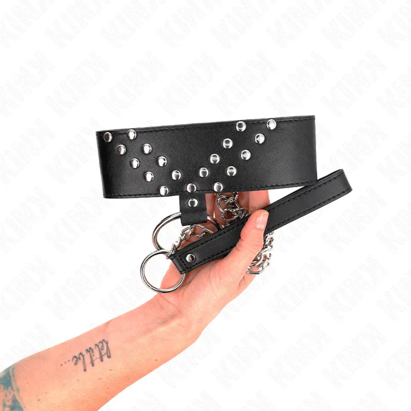 Kink – Collier avec Ceinture 65 cm avec Rivet V Réglable 36 43 cm X 5 cm
