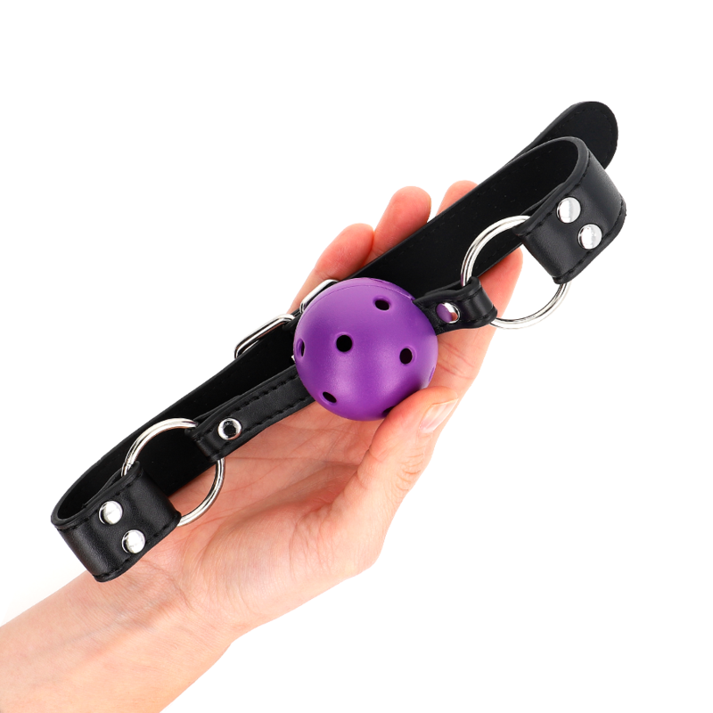KINK - BOLSA DE PELOTAS TRANSPIRABLE DE 4 CM CON DOBLE REMACHE MORADA 62,5 x 2,5 CM AJUSTABLE 42-58 CM