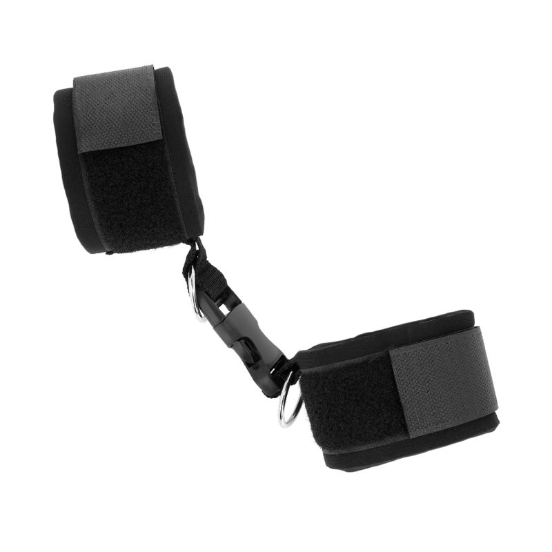 KINK - Muñequera ajustable de neopreno negro con cierres y hebillas de 22 a 34 cm
