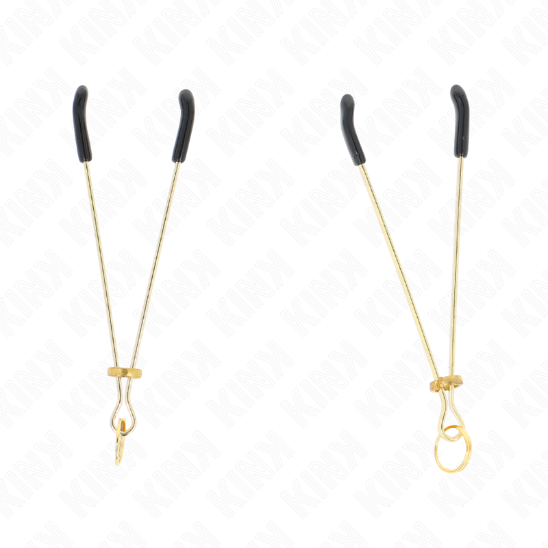 KINK - PINZAS DE LACTANCIA FINAS DORADAS DE 7 CM