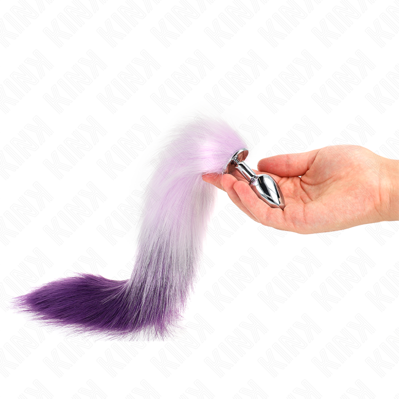 KINK - ANAL PLUG TAILLE S 7 X 3 CM AVEC QUEUE SYNTHÉTIQUE 40 CM VIOLET