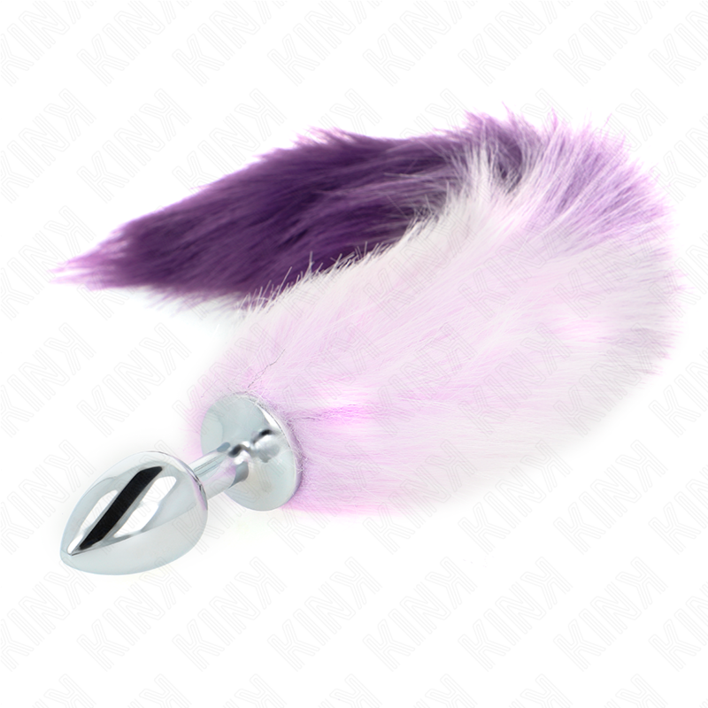 KINK - ANAL PLUG TAILLE S 7 X 3 CM AVEC QUEUE SYNTHÉTIQUE 40 CM VIOLET