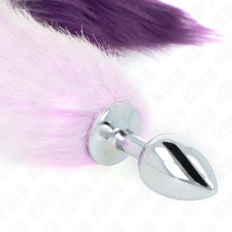KINK - ANAL PLUG TAILLE S 7 X 3 CM AVEC QUEUE SYNTHÉTIQUE 40 CM VIOLET