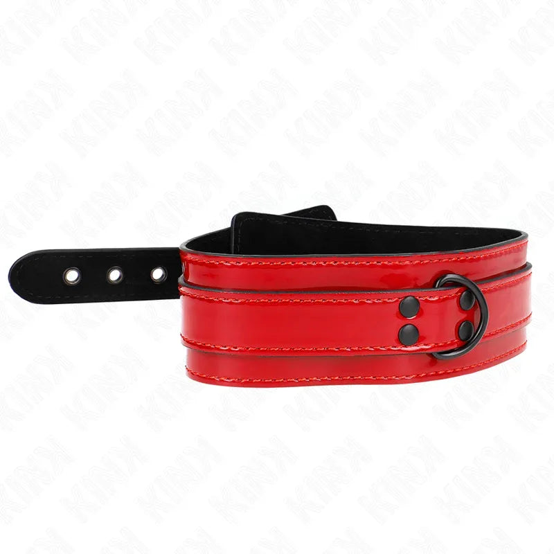 Kink – Collier Ajustable Rouge Vin 37,5 49,5 cm X 5 cm