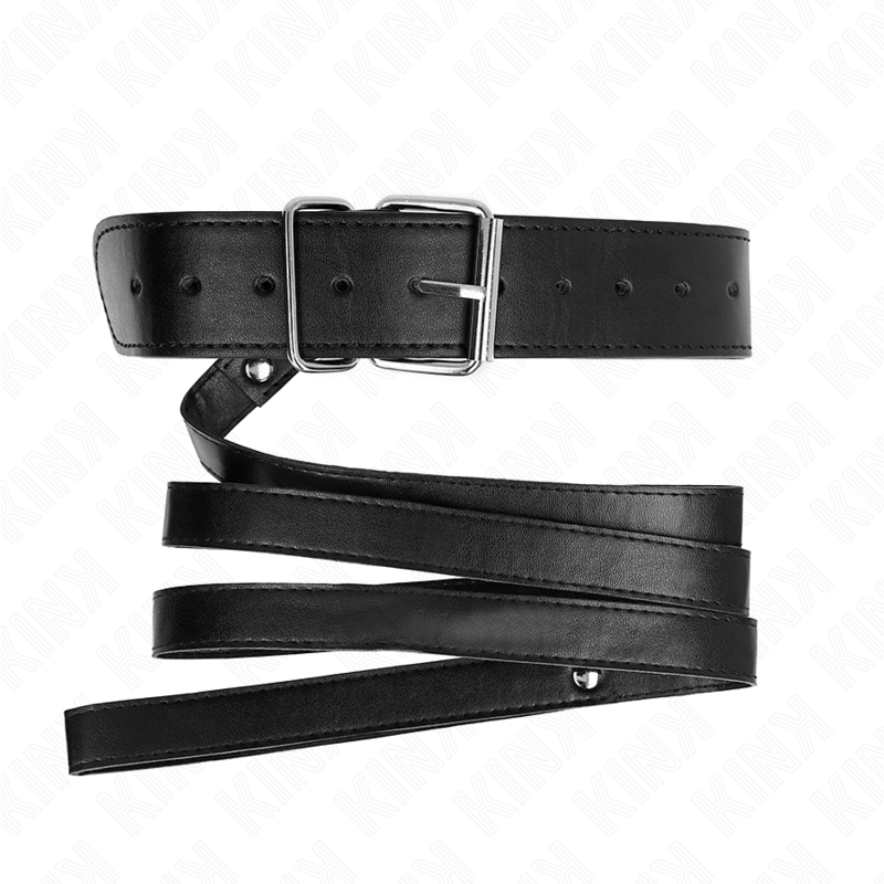 KINK - COLLAR CON CINTURÓN 116 CM PULSERA NEGRA AJUSTABLE 32-50 CM X 8 CM