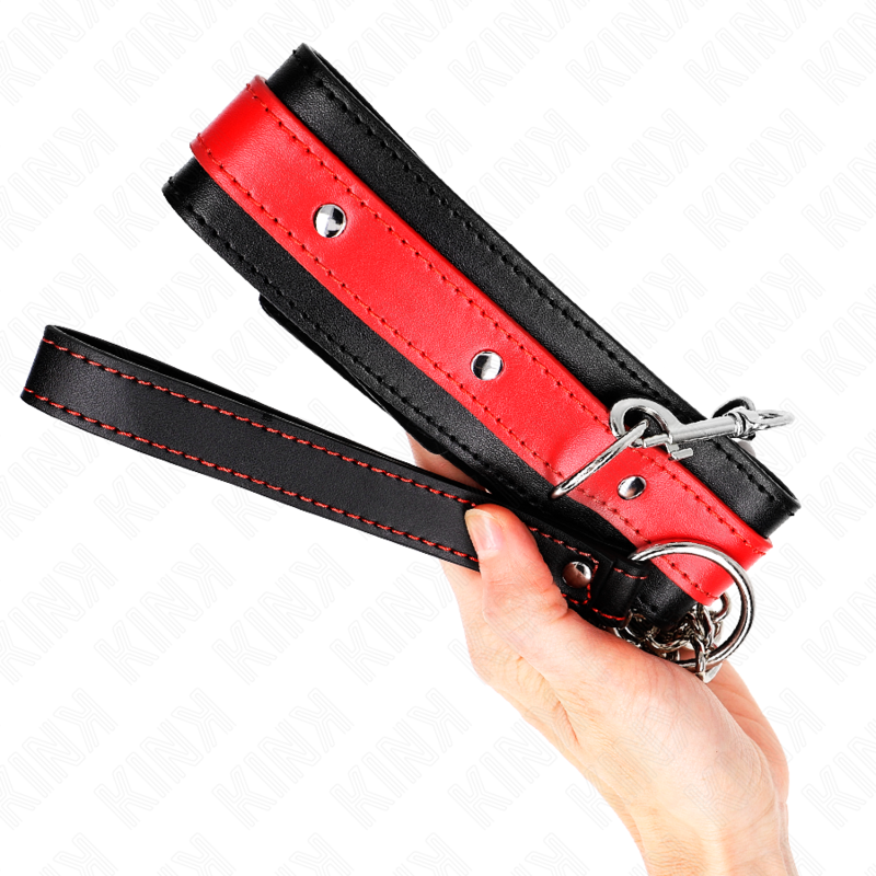 KINK - COLLIER AVEC BRACELET ROUGE 65 CM ADJUSTABLE 36-43 CM X 5 CM