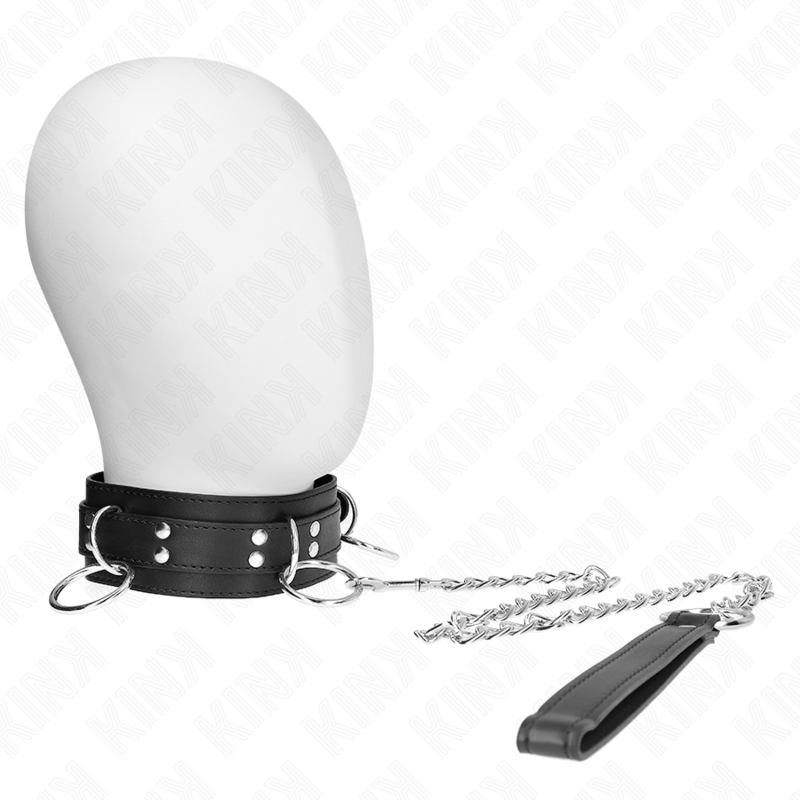 KINK - COLLIER SLAVE 3 ANNEAUX AVEC SANGLE 80 CM 53 X 5 CM