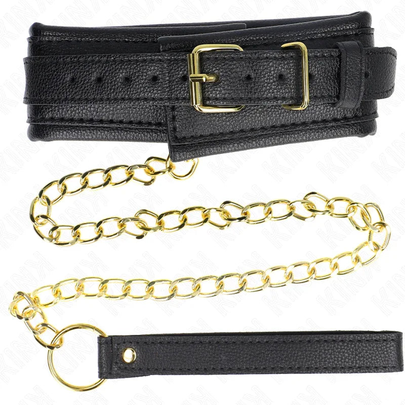 Kink – Collier avec Bracelet Imitation Cuir Éponge Modèle 1 Réglable 37 54 cm X 3 cm