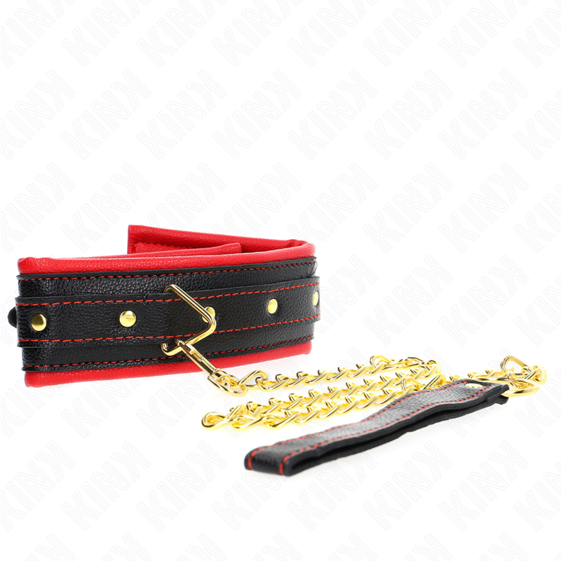 KINK - COLLAR CON PULSERA IMITACIÓN PIEL ESPONJA MODELO 2 AJUSTABLE 37-54 CM X 3 CM