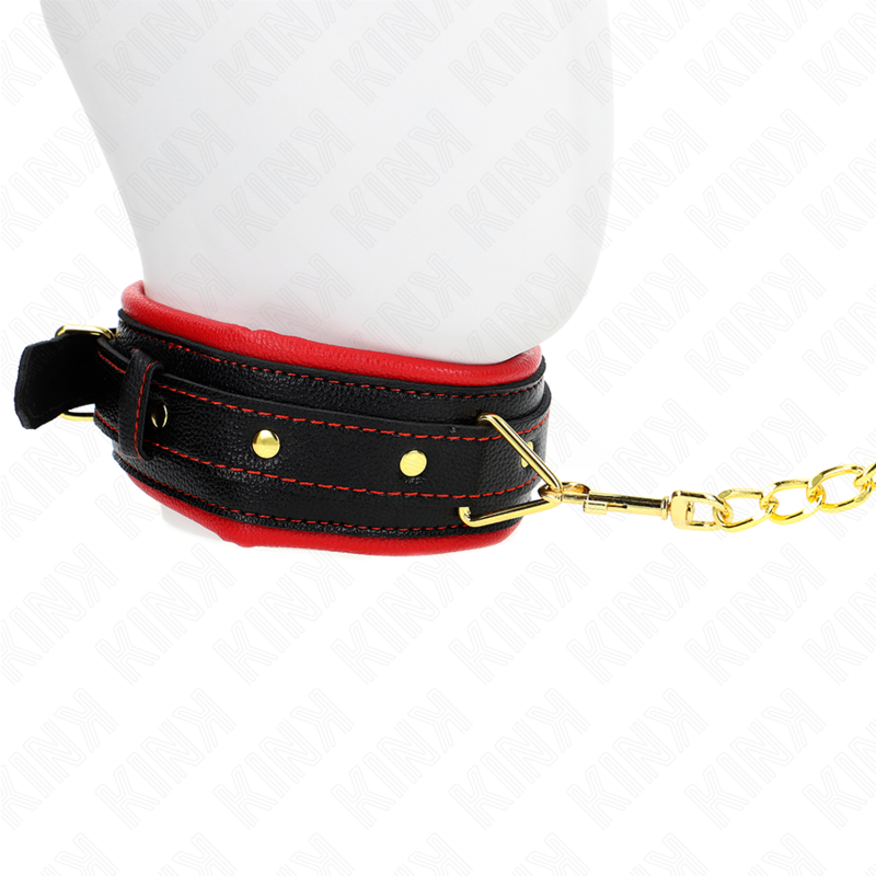 KINK - COLLAR CON PULSERA IMITACIÓN PIEL ESPONJA MODELO 2 AJUSTABLE 37-54 CM X 3 CM
