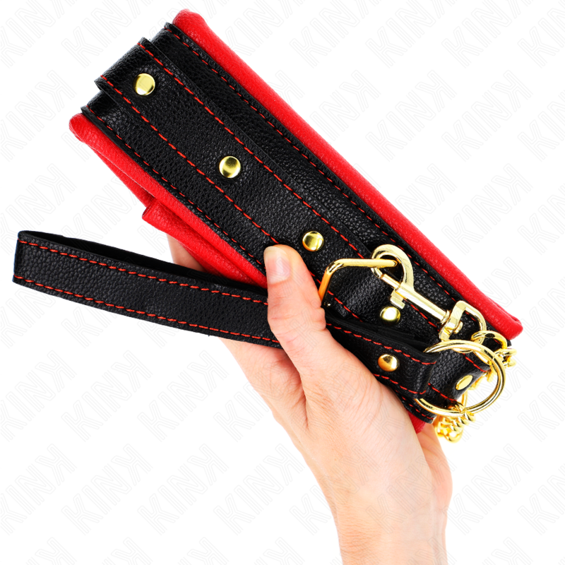 KINK - COLLAR CON PULSERA IMITACIÓN PIEL ESPONJA MODELO 2 AJUSTABLE 37-54 CM X 3 CM