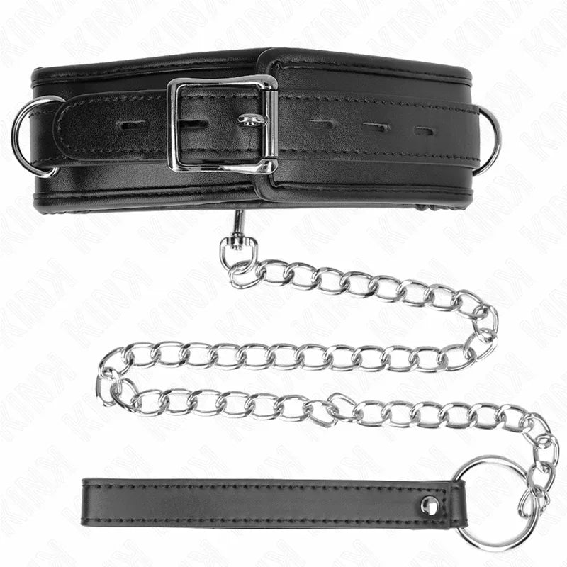 Kink – Collier avec Bracelet Imitation Cuir Éponge Modèle 3 Réglable 37 54 cm X 3 cm