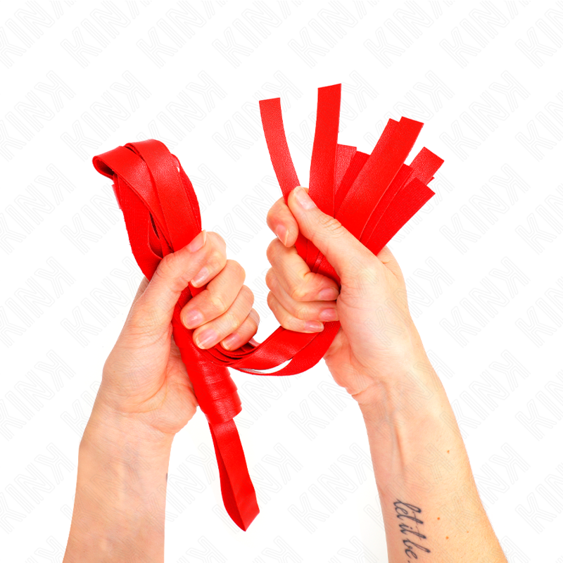 KINK - Fouet à queue large rouge 48.5 CM