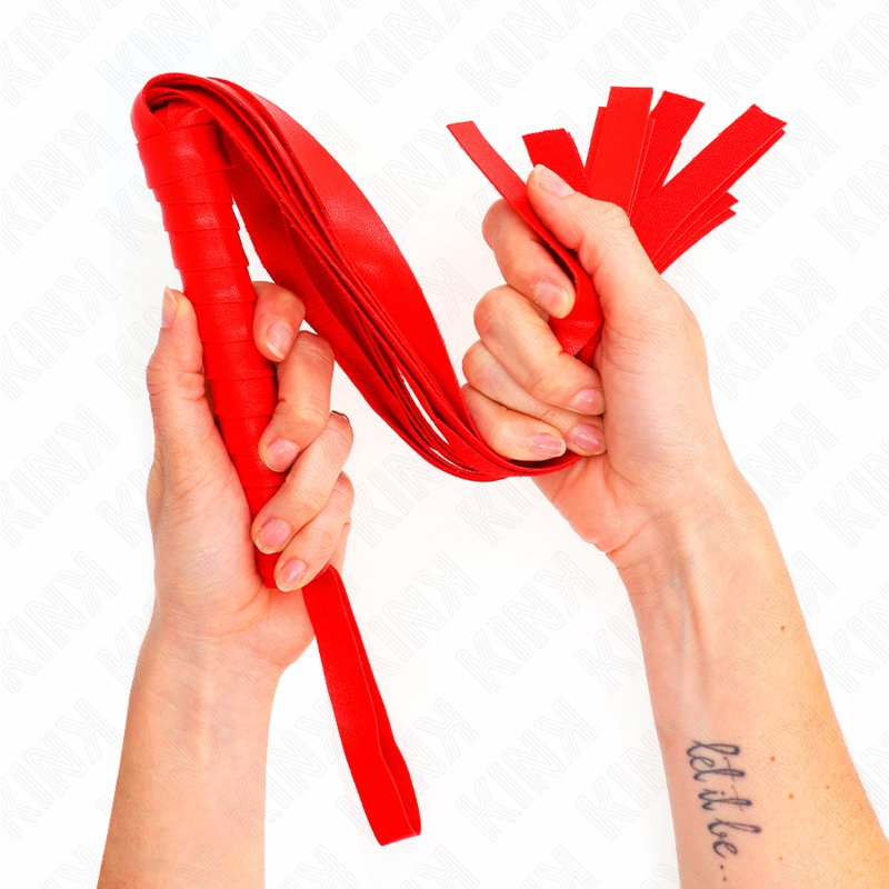 KINK - Fouet à queue large rouge 48.5 CM