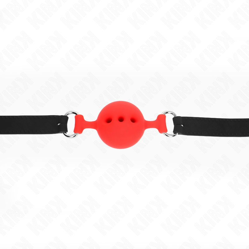KINK - BOLSA COMPLETA DE SILICONA 55 x 2 CM CON BOLA DE 4,5 CM TALLA M ROJA AJUSTABLE 35-51 CM