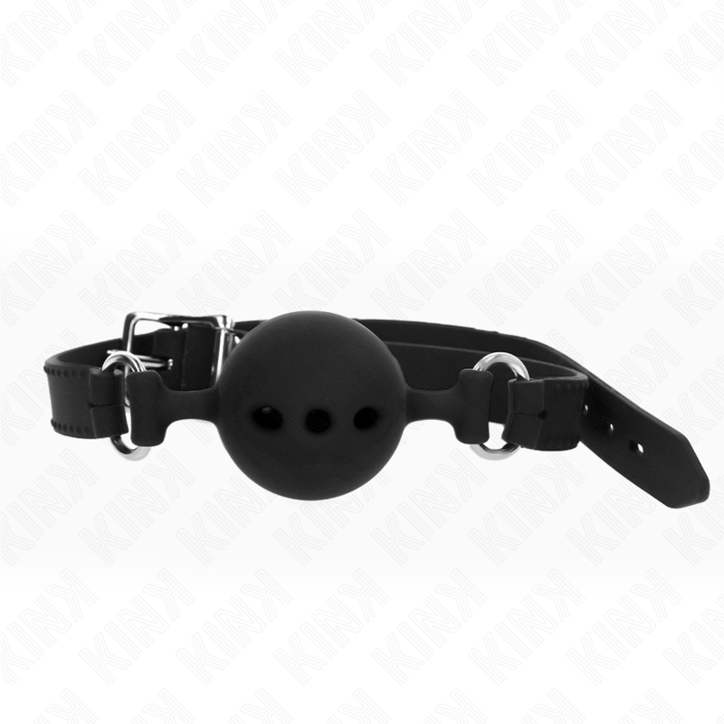 KINK - FULL SILICONE STICK 55 x 2 CM WITH 5 CM BALL SIZE L BLACK ADJUSTABLE 35-51 CM