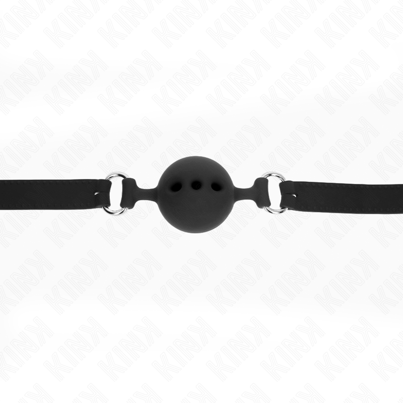 KINK - FULL SILICONE STICK 55 x 2 CM WITH 5 CM BALL SIZE L BLACK ADJUSTABLE 35-51 CM