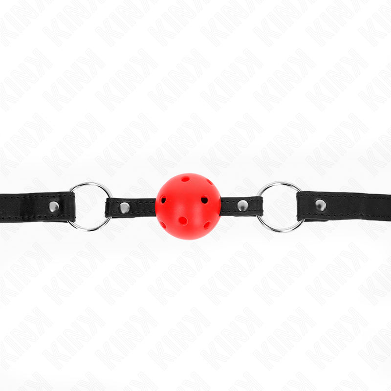 KINK - MORDAZA DE BOLA HUECO DURO ROJO 4,5 CM MODELO 1 63,5 X 2 CM