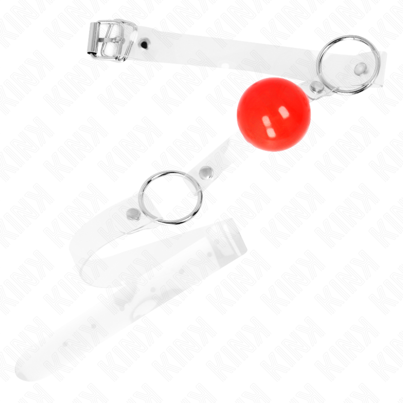 KINK - BOLA DE PVC ROJA TRANSPARENTE 4 CM BOLSA AJUSTABLE