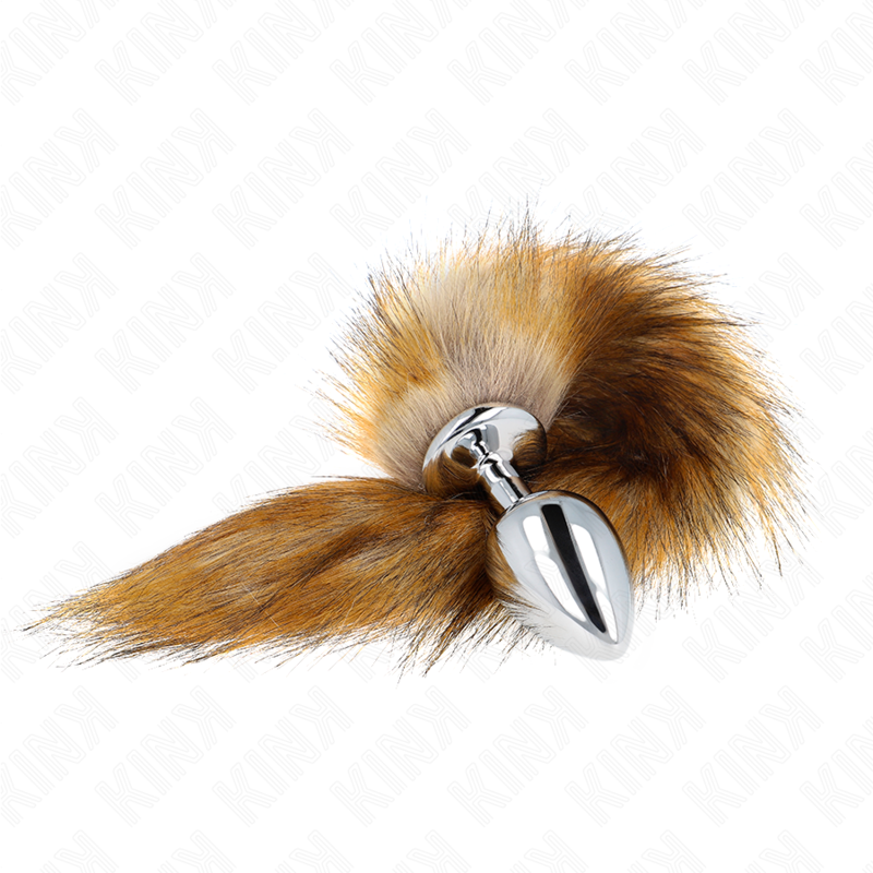 KINK - ANAL PLUG TAILLE L 10 X 4 CM AVEC QUEUE SYNTHÉTIQUE 40 CM BROWN