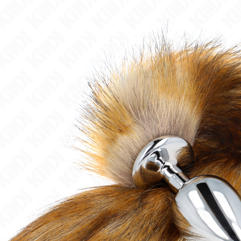 KINK - ANAL PLUG TAILLE L 10 X 4 CM AVEC QUEUE SYNTHÉTIQUE 40 CM BROWN