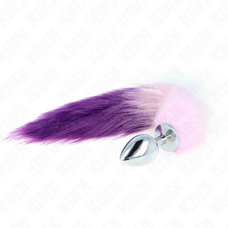 KINK - ANAL PLUG TAILLE L 10 X 4 CM AVEC QUEUE SYNTHÉTIQUE 40 CM VIOLET