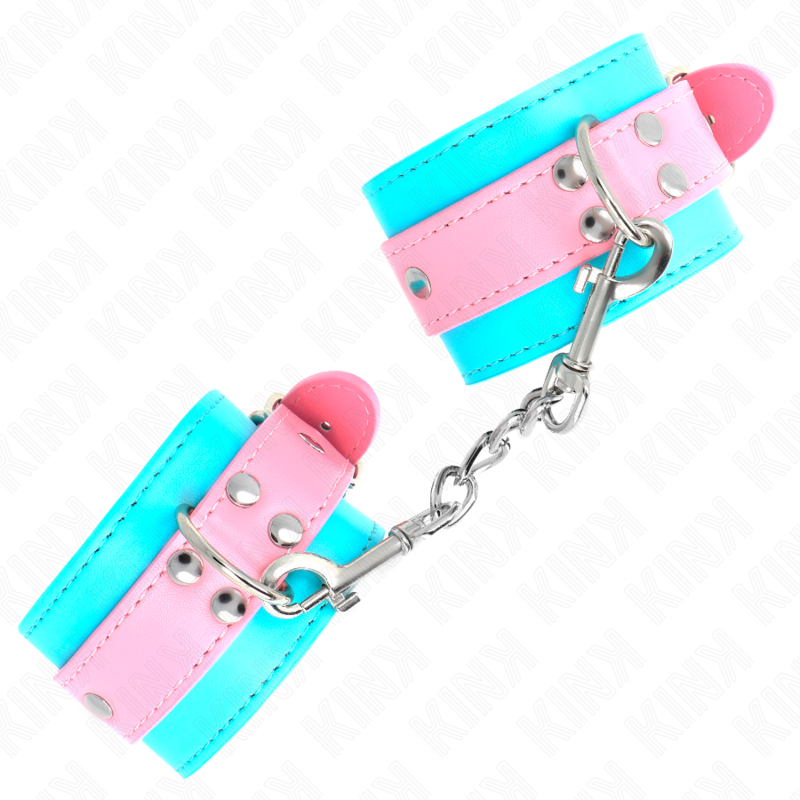 KINK - PUÑOS AJUSTABLES AZULES/ROSAS LINDOS 16-28 CM X 5 CM