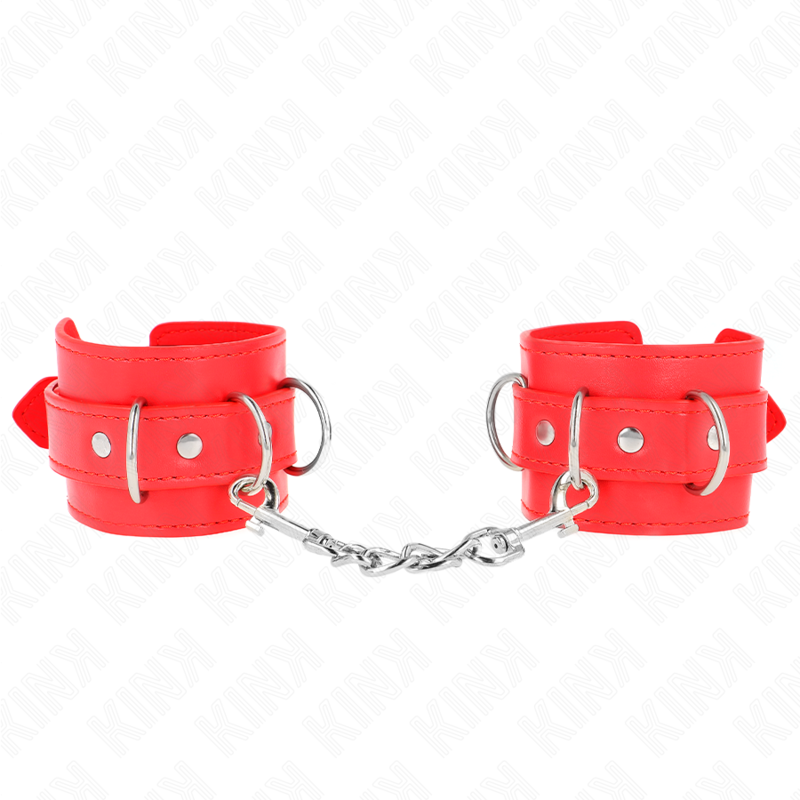 KINK - 3 MUÑEQUERAS ROJAS AJUSTABLES 17,5-25 CM X 6 CM