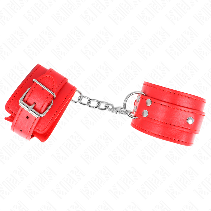 KINK - 3 MUÑEQUERAS ROJAS AJUSTABLES 17,5-25 CM X 6 CM
