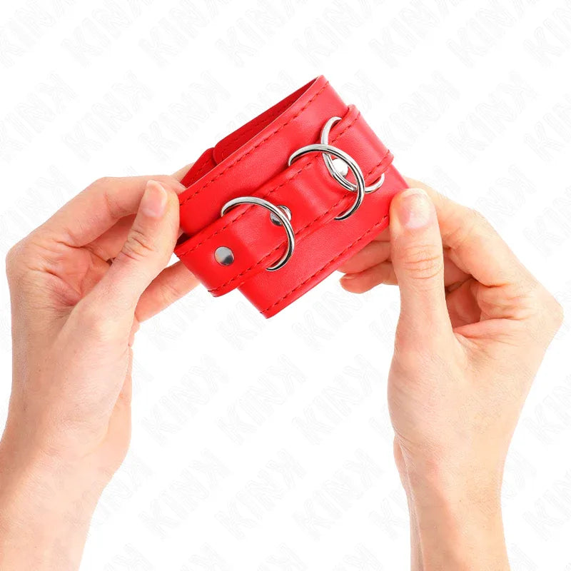 Kink – 3 Appareils Poignets Ajustables Rouge 17,5 25 cm X 6 cm