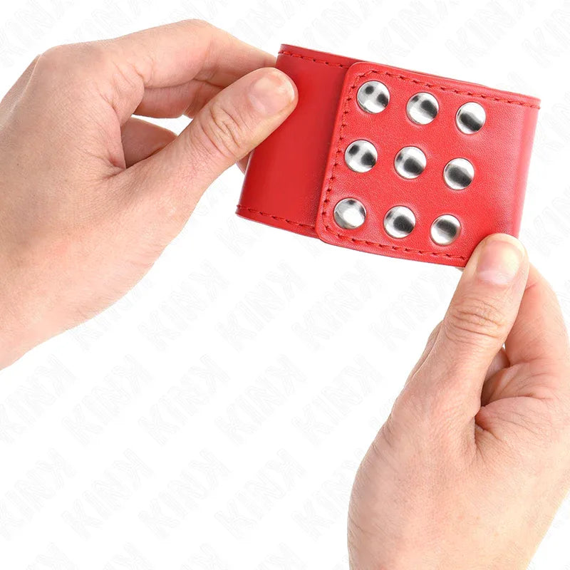 Kink – Appui Poignets avec Bouton Pression Rouge Réglable 19 24 cm X 5,5 cm
