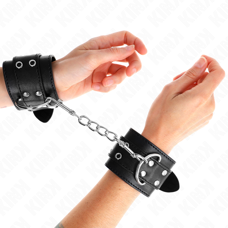 KINK - REPOSAMUÑECAS AJUSTABLE NEGRO DOBLE HEBILLA 19-26 CM