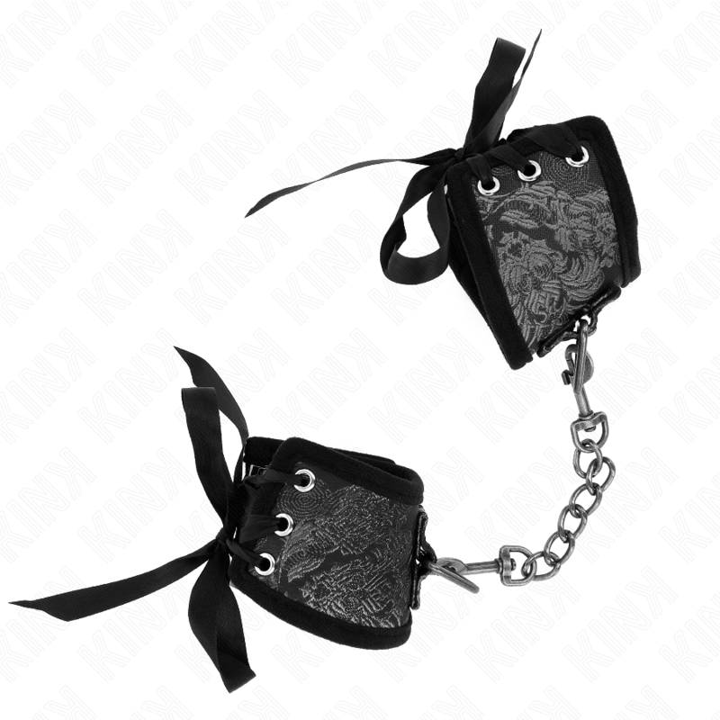 KINK - RETENUES-POIGNETS SCANDAL DÉTAILS DENTELLE NOIRE 24.5 CM X 6.5 CM
