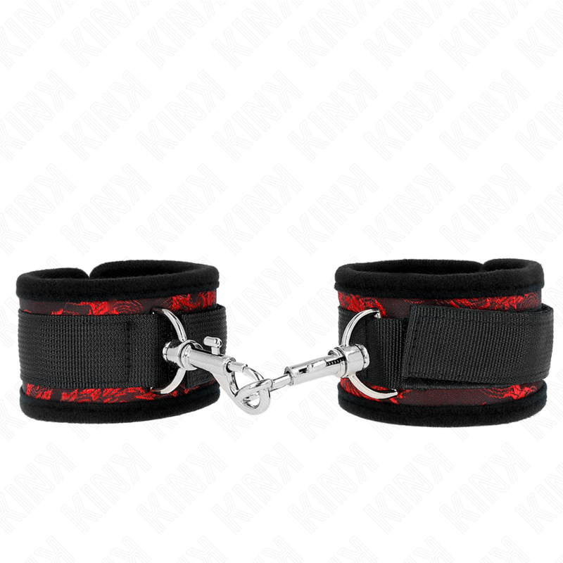 KINK - RESTRICCIONES DE MUÑECA ROJAS Y NEGRAS DE SCANDAL