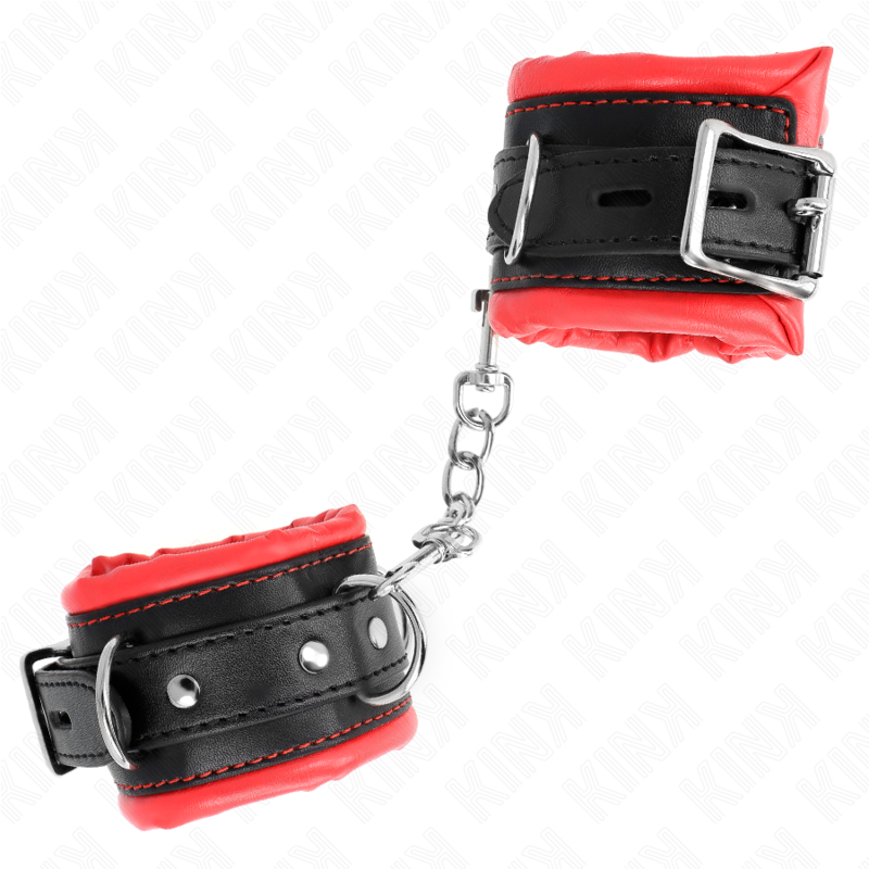 KINK - REPOSAMUÑECAS RESISTENTES FORRADOS CON PELO ROJO AJUSTABLE 20-30 CM X 6 CM