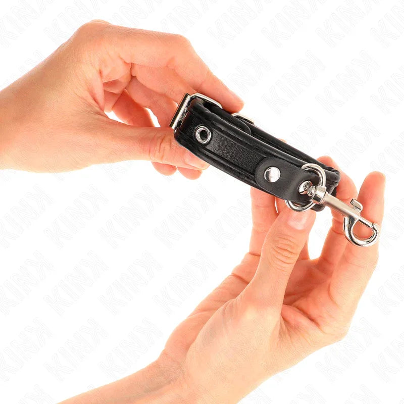 Kink – Mini Bracelets Noir avec Clous Réglables 16 22 cm X 2 cm