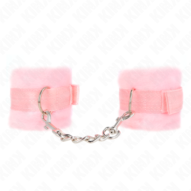 KINK - CALENTADORES DE PUÑOS DE PIEL ROSA PARA PRINCIPIANTES 30 X 7 CM