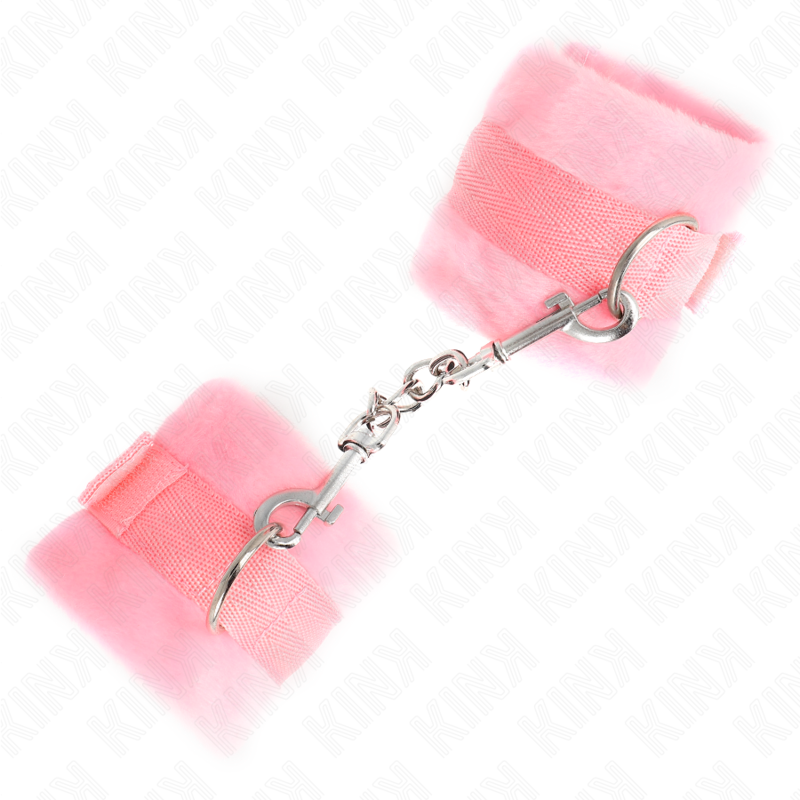 KINK - CALENTADORES DE PUÑOS DE PIEL ROSA PARA PRINCIPIANTES 30 X 7 CM