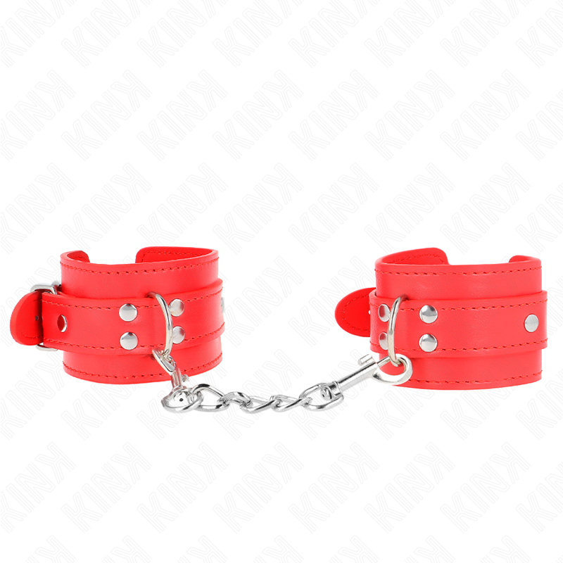 KINK - MUÑEQUERAS AJUSTABLES ROJAS INDIVIDUALES 20-23 CM X 5,5 CM