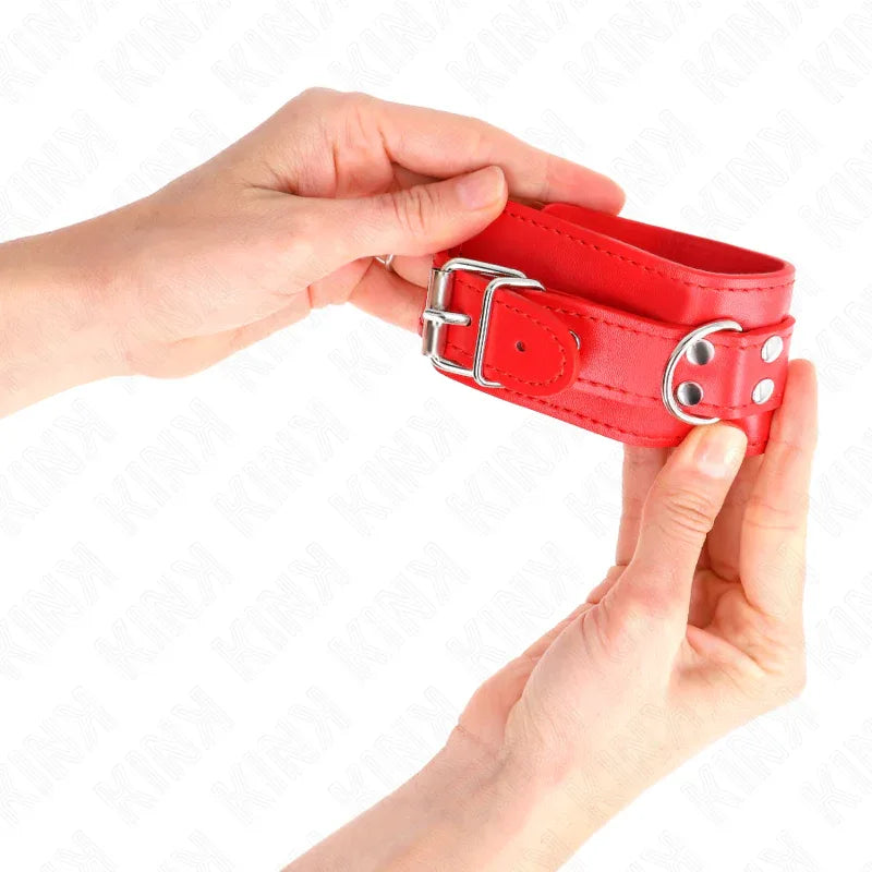 Kink – Appareils Poignets Simples Rouge Ajustables 20 23 cm X 5,5 cm