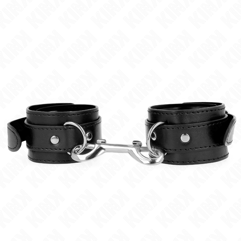 KINK - MUÑEQUERAS - REMACHES NEGROS DE UNA HILERA AJUSTABLES 17-28 CM X 5 CM