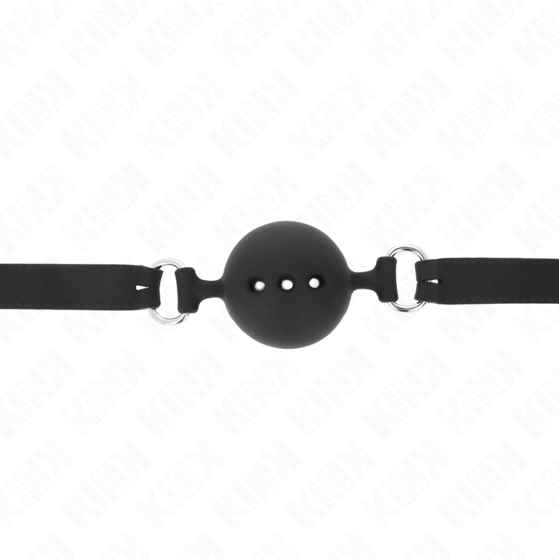 KINK - FULL SILICONE STICK 55 x 2 CM WITH 4.5 CM BALL SIZE M BLACK ADJUSTABLE 35-51 CM