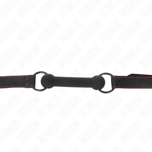 KINK - BOLSO DE HUESO CON CORREA AJUSTABLE DE CUERO NEGRO 41-57 CM