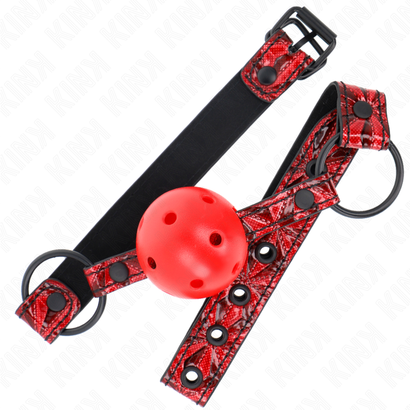 KINK - 4.5 CM DIAMOND PATTERN BALL GAG MODEL 1 64.5 CM ADJUSTABLE 42-60 CM