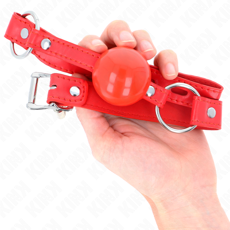 KINK - BÂILLON TPE BALLE 4 CM AVEC RED LOCK 60 x 2 CM