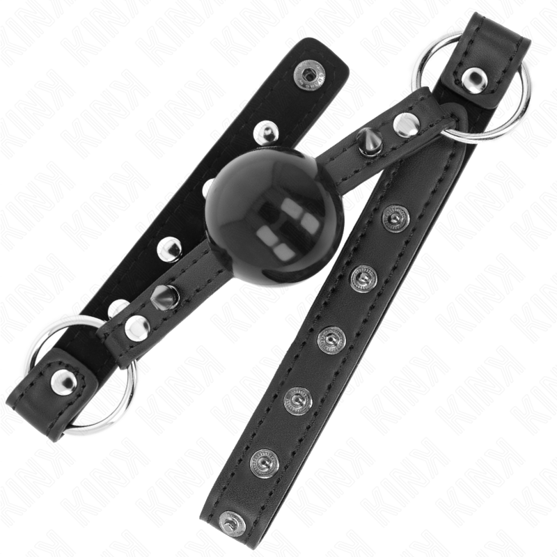 KINK - MORDAZA DE BOLA DE 4 CM CON PUNTA DE REMACHE Y CIERRE DE RÁPIDO 65 x 2 CM